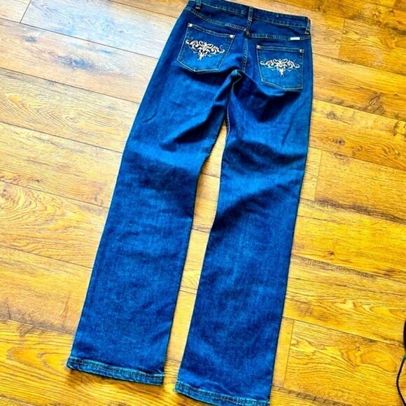 LAWMAN DENIM STRETCH 5 POCKET JEANS W/EMBELLISHED BACK POCKETS 5/6 NEW - Picture 11 of 16